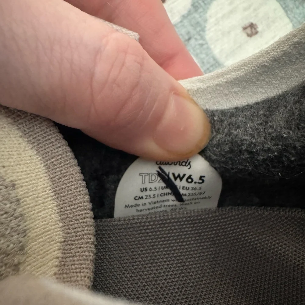 Allbirds Cozy Knit Tree Dasher Sneakers in Cream and Gray - Picture 5 of 6